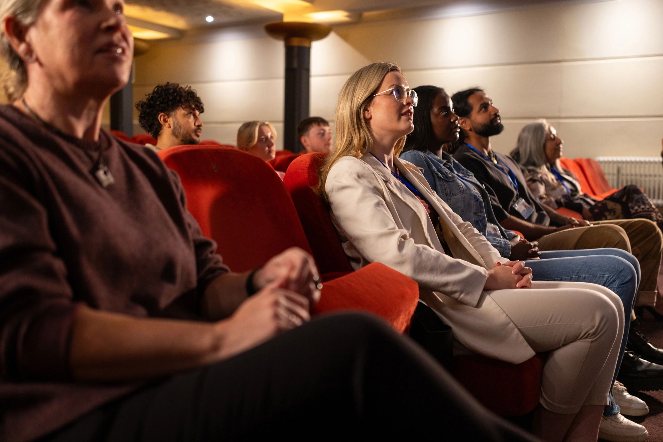 Engaged audience at a conference