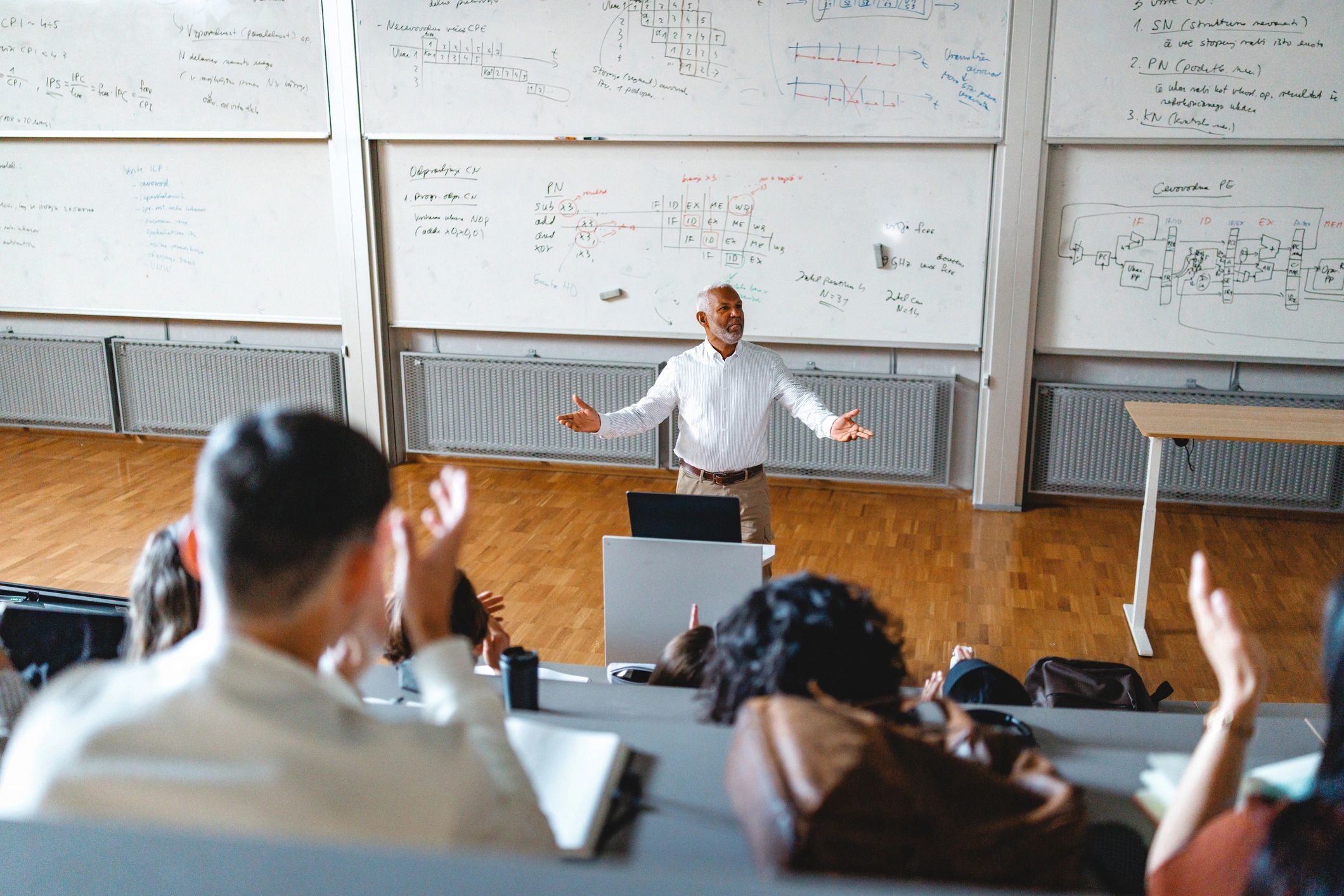 Speaker engaging an audience during a presentation